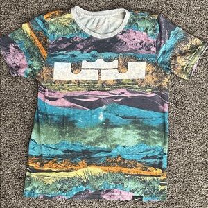 Nike  Colorful Landscape Graphic Tee